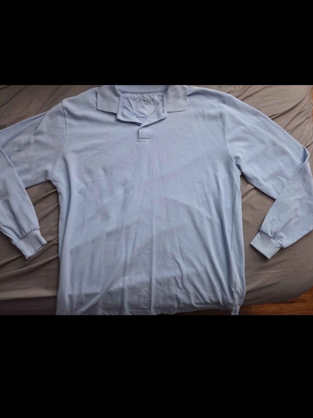 Galaxy By Harvic Pale Blue Long-Sleeve Polo